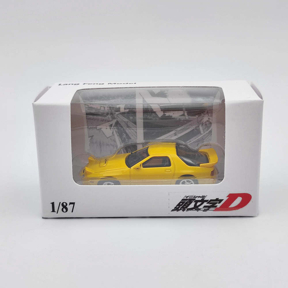 LF 1/87 Mazda Fc3s Initial D Jouets moulés sous pression Modèles de voitures Véhicules miniatures Hobby Cadeaux de collection