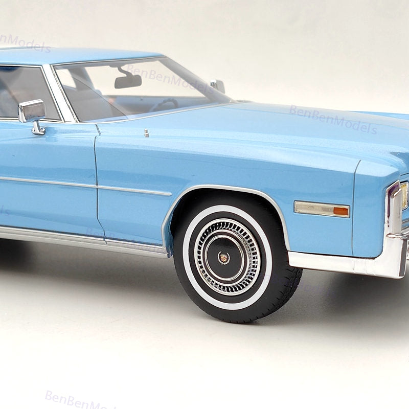 BOS 1:18 Cadillac Eldorado Coupe Blue 1976 BOS328 Resin Model Limited Collection