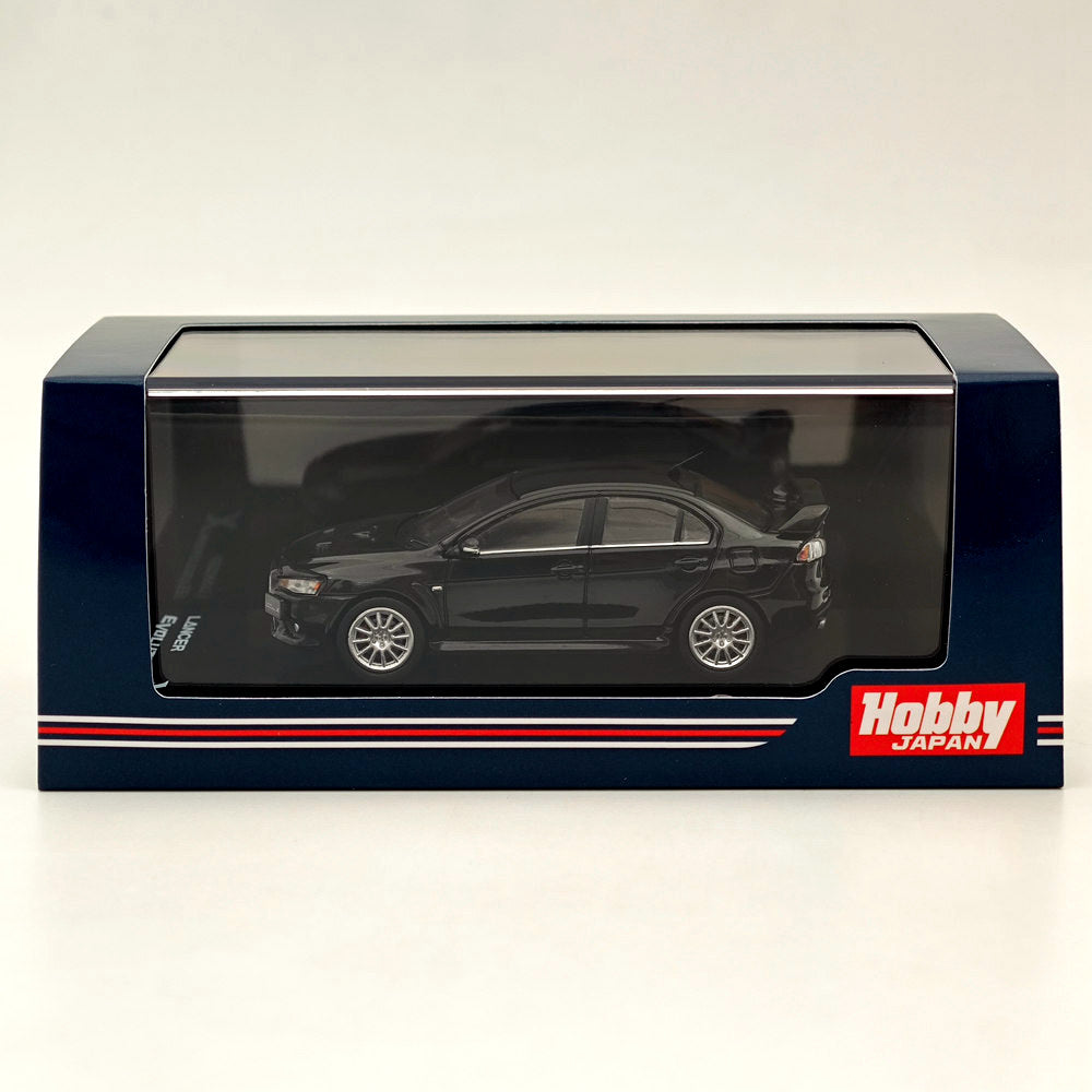 Hobby Japan 1/64 Mitsubishi Lancer Evolution X Phantom Black Pearl HJ641053ABK Modèle de voiture moulé sous pression Collection limitée