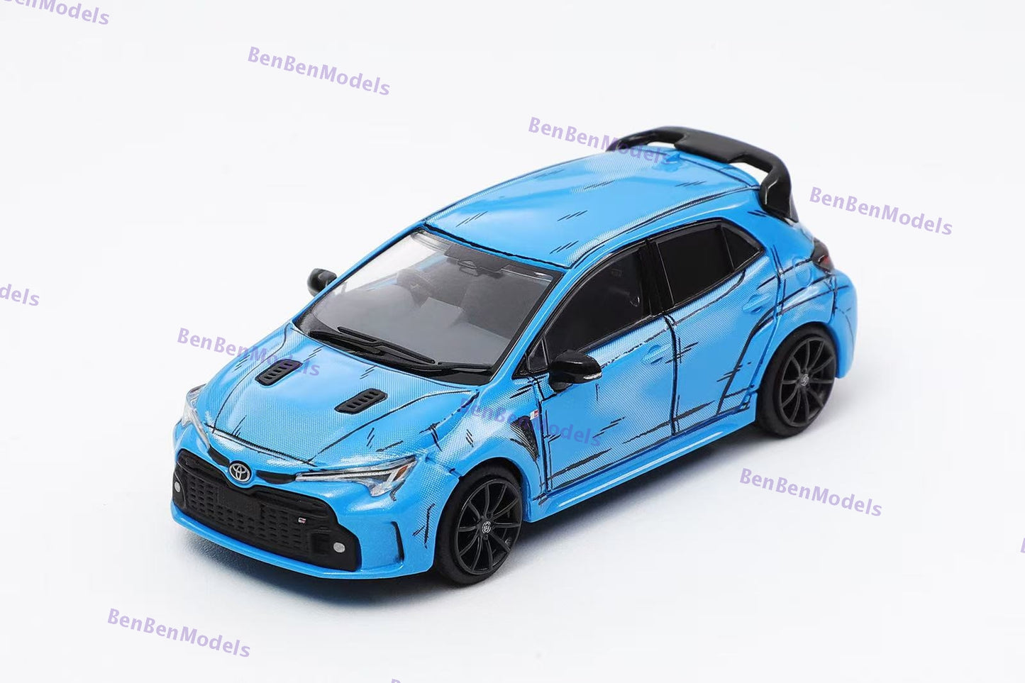 Pre-sale 1:64 GCD Toyota GR COROLLA Blue Manga RHD KS-041-555 Diecast Car Gifts