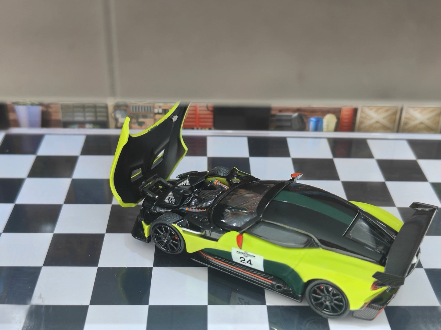 Fine Works 1/64 Vulcan Open Hood Alloy Diecast Toys Car Model Peak Speed New in stock