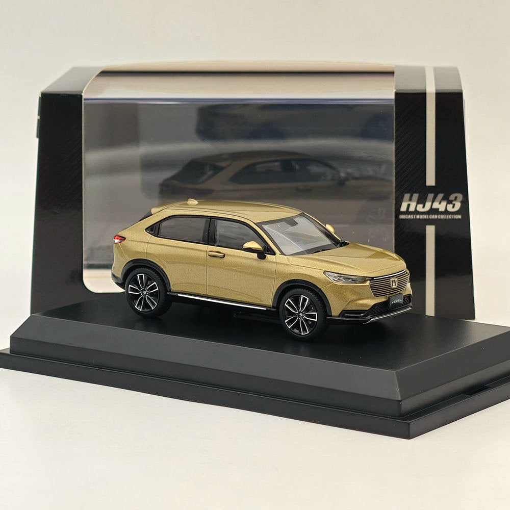 Modèle de voiture moulé sous pression japonais Honda VEZEL e:HEV Z sable kaki (P), modèle de voiture moulé sous pression, 1/43