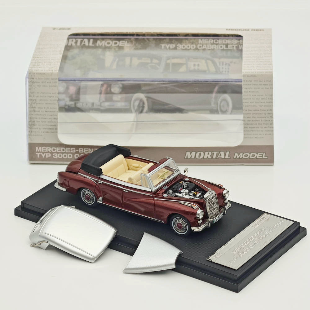Mortal 1:64 Mercedes Benz 300D Convertible Retro Alloy Car Model Collection Diecast Toys Car Miniature Hobby Gifts