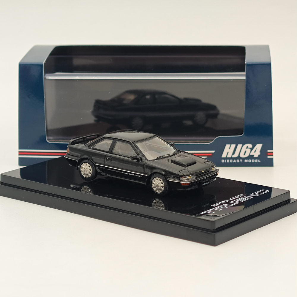 Modèle réduit moulé sous pression Toyota SPRINTER TRUENO GT-Z AE92 Noir métallisé 1/64 Hobby Japan