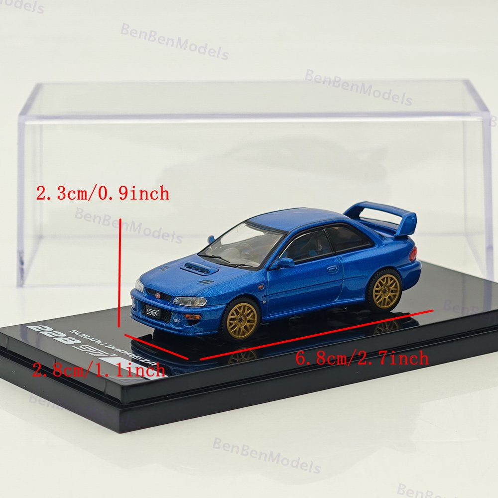 Hobby Japan 1/64 SUBARU Impreza 22B STi Version GC8 HJ646041BL BLUE Diecast