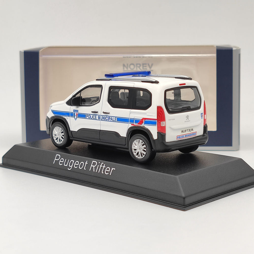 1/43 Norev Peugeot Rifter 2019 Police Municipale Diecast Models Car Collection Toys Gift