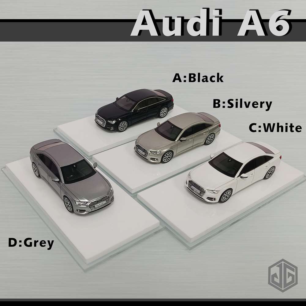JG 1/64 Audi A6 C8 Miniature Resin Toys Car Models Hobby Collection Gifts