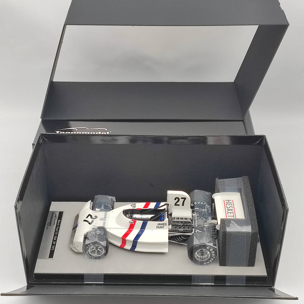 1/18 Tecno March Ford 731 USA GP 1973 #27 James Hunt Ltd 120 pièces Voiture en résine blanche