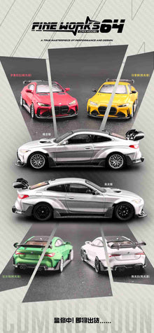Fine Works 1:64 BMW G82 M4 ADRO BODY KIT Miniature Diecast Toys Car Models Collection Gifts