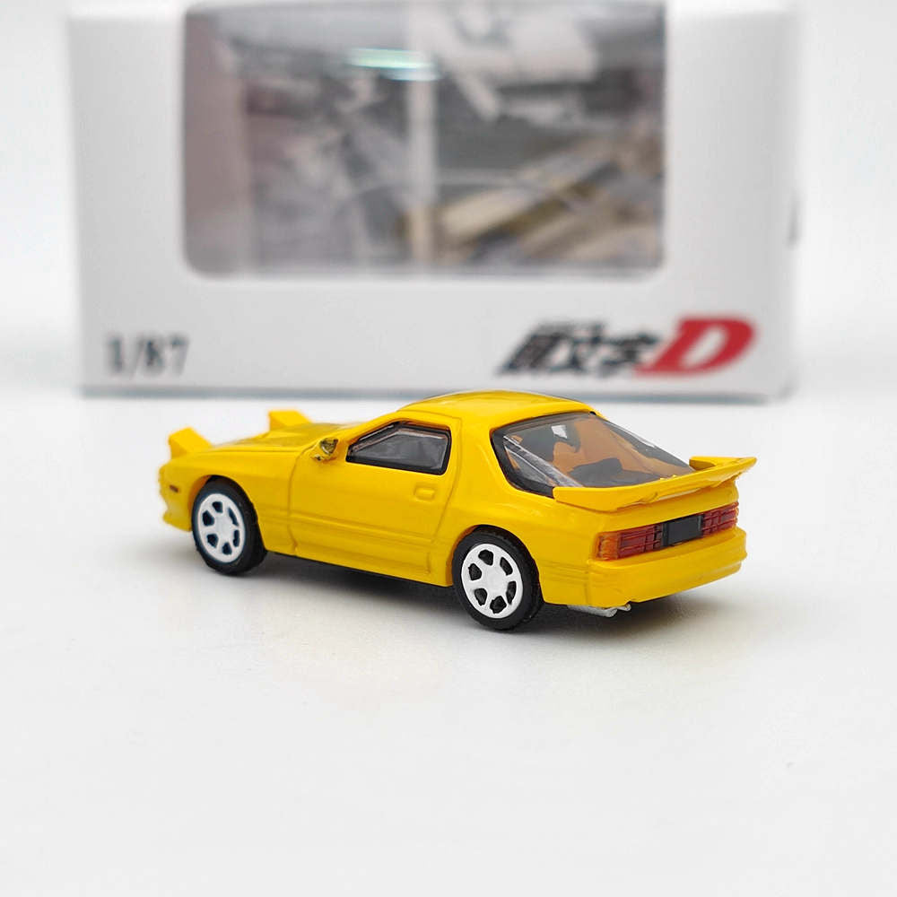 LF 1/87 Mazda Fc3s Initial D Jouets moulés sous pression Modèles de voitures Véhicules miniatures Hobby Cadeaux de collection