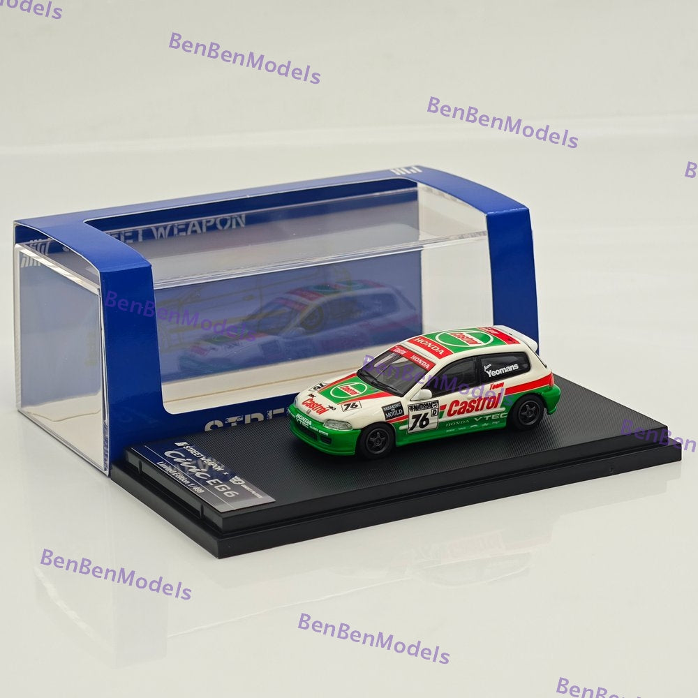 1:64 SW Civic EG6 Castrol Livery #76 Diecast Model Limited 499 Collectible Car