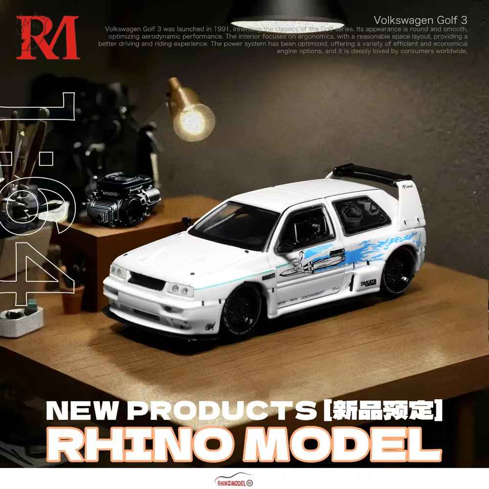Prévente RHINO MODEL RM 1:64 Volkswagen Golf Mk3 Concept Car Redesign Diecast Toys Collection Gifts Limited Edition