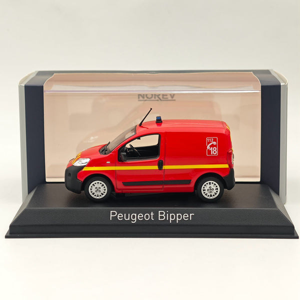 1/43 Norev Peugeot Bipper Van Fire Vehicle Red Diecast Models Car Collection