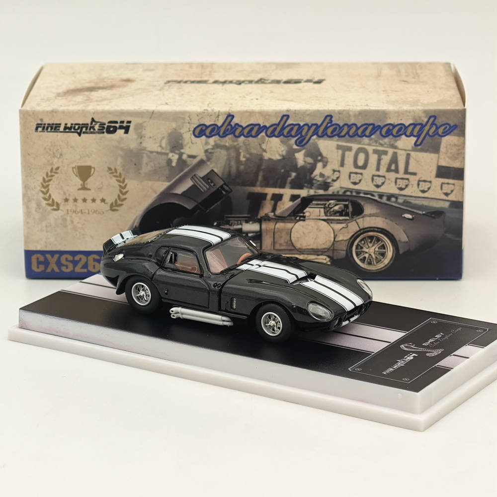Fine Works 1:64 Shelby Cobra Daytona Coupé Miniature Hobby Jouets moulés sous pression Modèles de voitures Collection Cadeaux