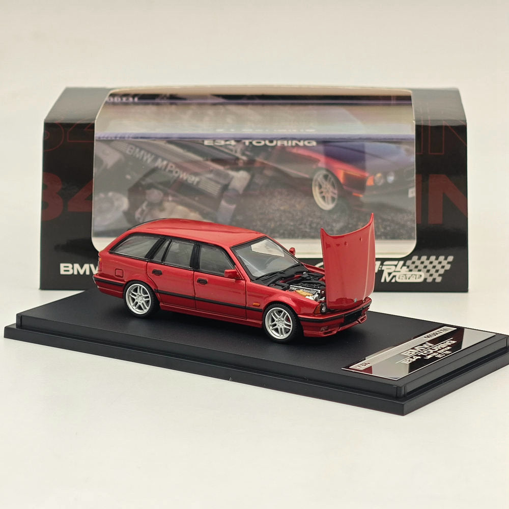Mortal 1:64 BMW E34 M5 TOURING Wagon Openable Hood Diecast Toys Car Models Hobby Collection Gifts