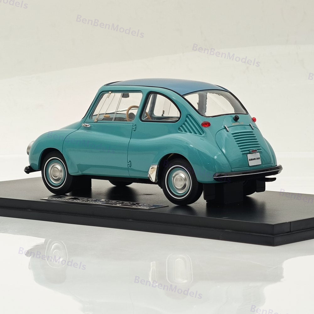 1:18 Ebbro Subaru 360 1958 Mini Beetle Master Blue Resin Model Car Limited