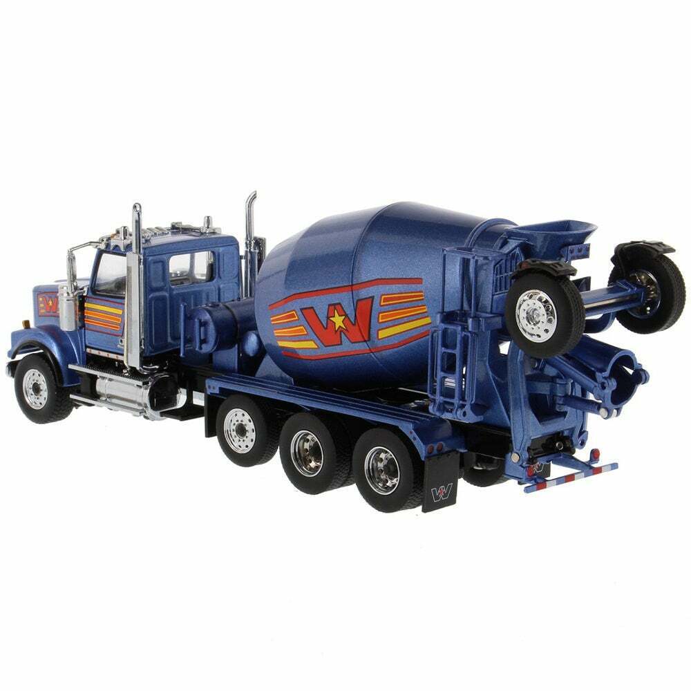 DM 71075 1:50 Western Star 4900 avec essieu relevable et modèle de malaxeur McNeilus BridgeMaster