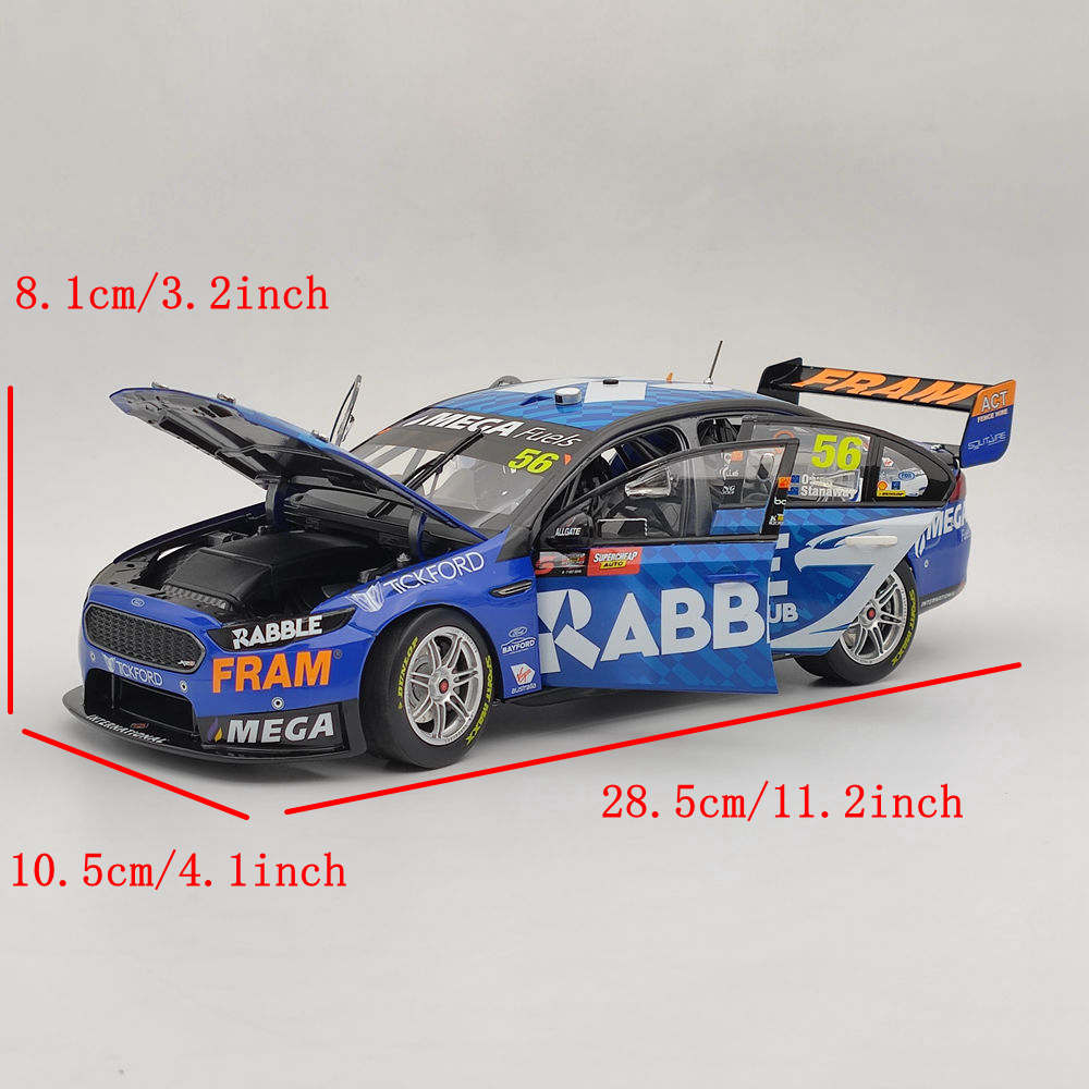 1/18 Authentic Tickford Racing #56 FGX Falcon 2018 Bathurst 1000 #ACD18F18M Toys Car Gift