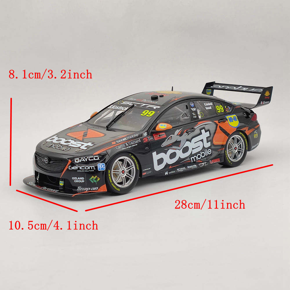 1/18 Authentique Erebus Boost Mobile Racing #99 ZB Commodore 2021 Résine Voiture Jouets Cadeau