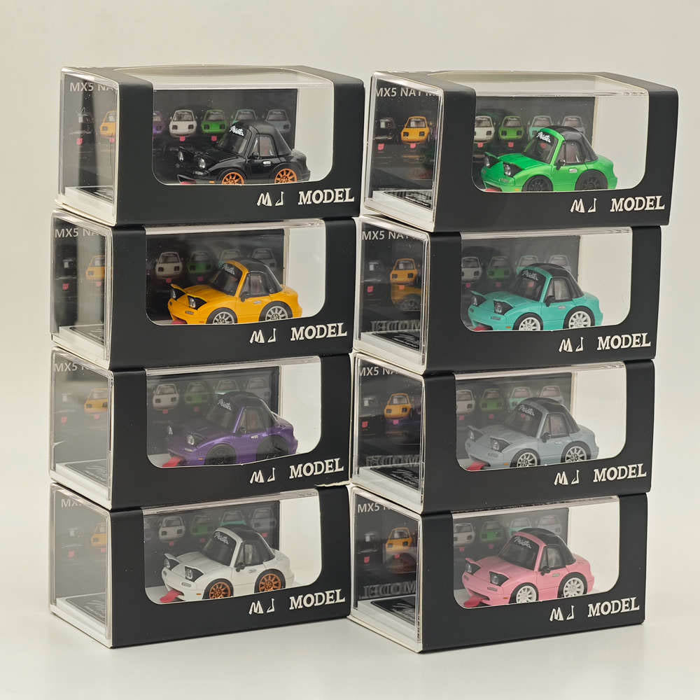 MJ 1:64 Miniature Mazda mx5 Q miata na Resin Car Models Toys Hobby Collection Gifts Limited Edition