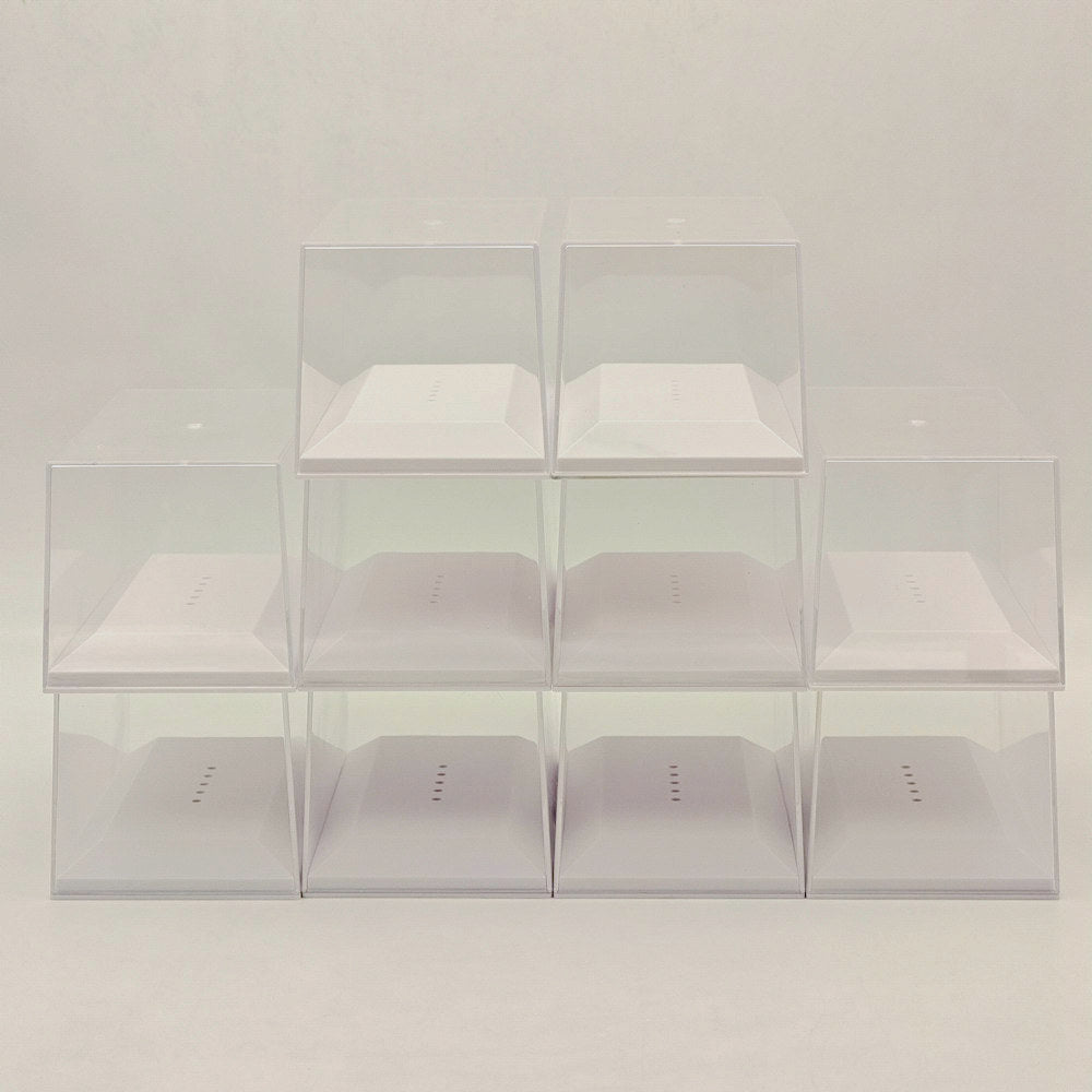 Boîtes en acrylique de 15,3 cm 6 pouces, présentoir de rangement transparent anti-poussière pour modèles de voitures et jouets à l'échelle 1:72, 1:43