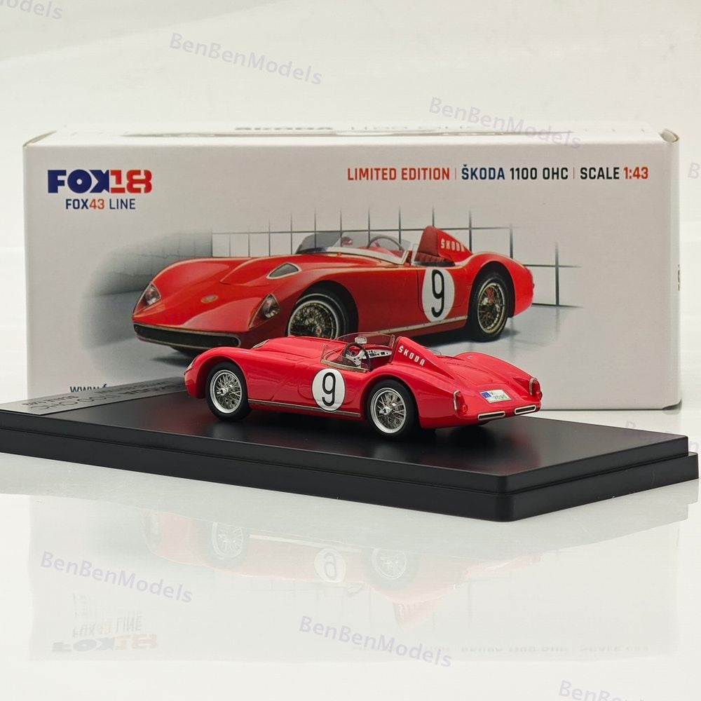 1:43 FOX18 Škoda 1100 OHC Winner #9 1958 Red Limited Edition Collection
