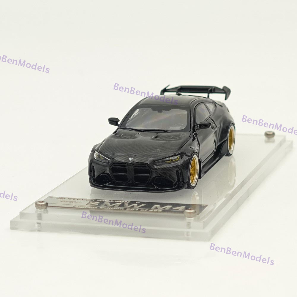 1:64 SW M4 G82 Widebody KIT APAxpo All Carbon Black Diecast Model Car Collection