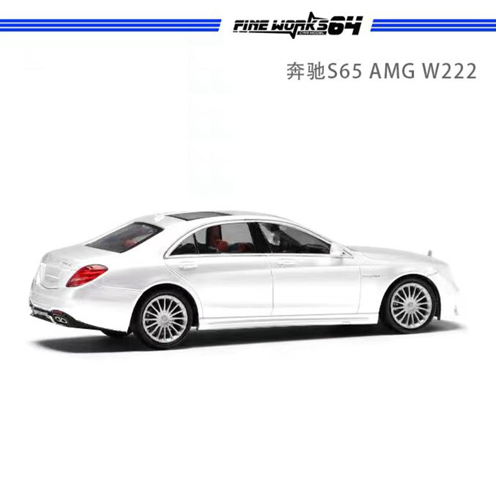 Voiture moulée sous pression Mercedes Benz S65 AMG W222 1:64 Fine Works Jouets Collection Cadeaux Édition limitée