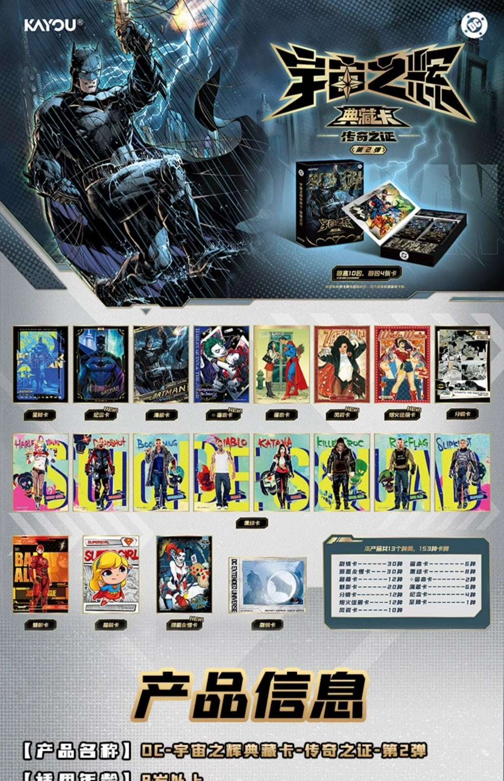 KaYou Marvel DC The Radiance Of The Universe Anime Collection Trading Card Box