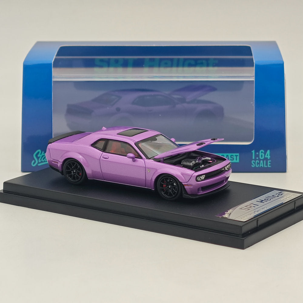 1:64 SH Dodge SRT Hellcat Muscle Sports Diecast Models Car Collection Purple
