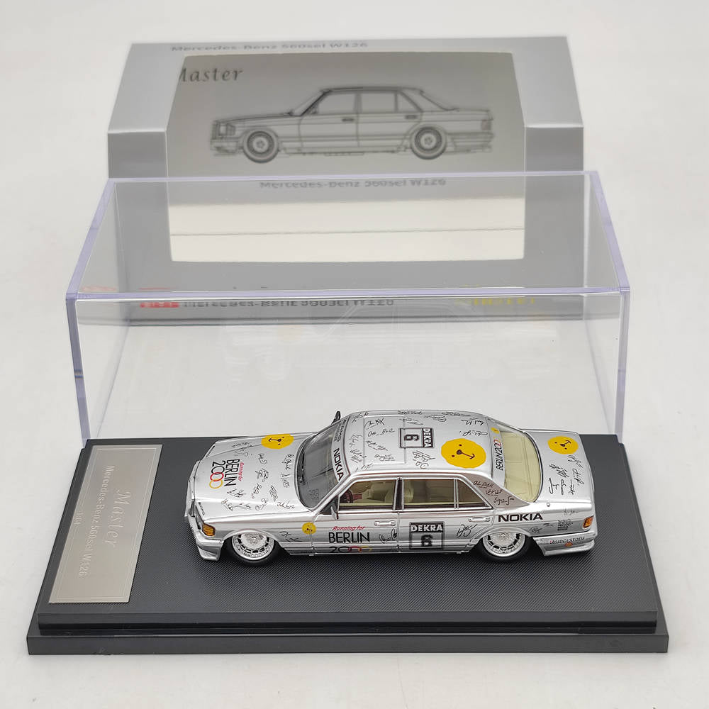 Master 1:64 Mercedes-Benz 190E Berlin Bear 2000 Lowride Diecast Toys Car Models Miniature Vehicle Hobby Collection Gifts