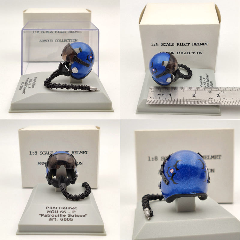 1/8 CDC Armour/Franklin Mint Pilot Helmet HGU 26P/33P/55P/MK 10/Gueneau 316/APH 6B Diecast Model Collection Used