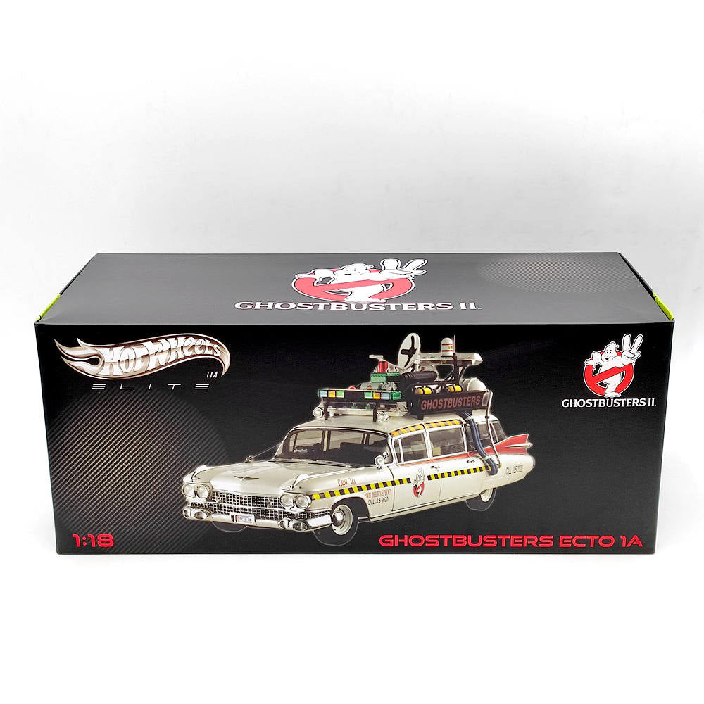 HOT WHEELS 1:18 Cadillac Ghostbusters II ECTO 1A Elite X5470 Diecast Models Toy Car Gifts Collection(Ships from the United States)
