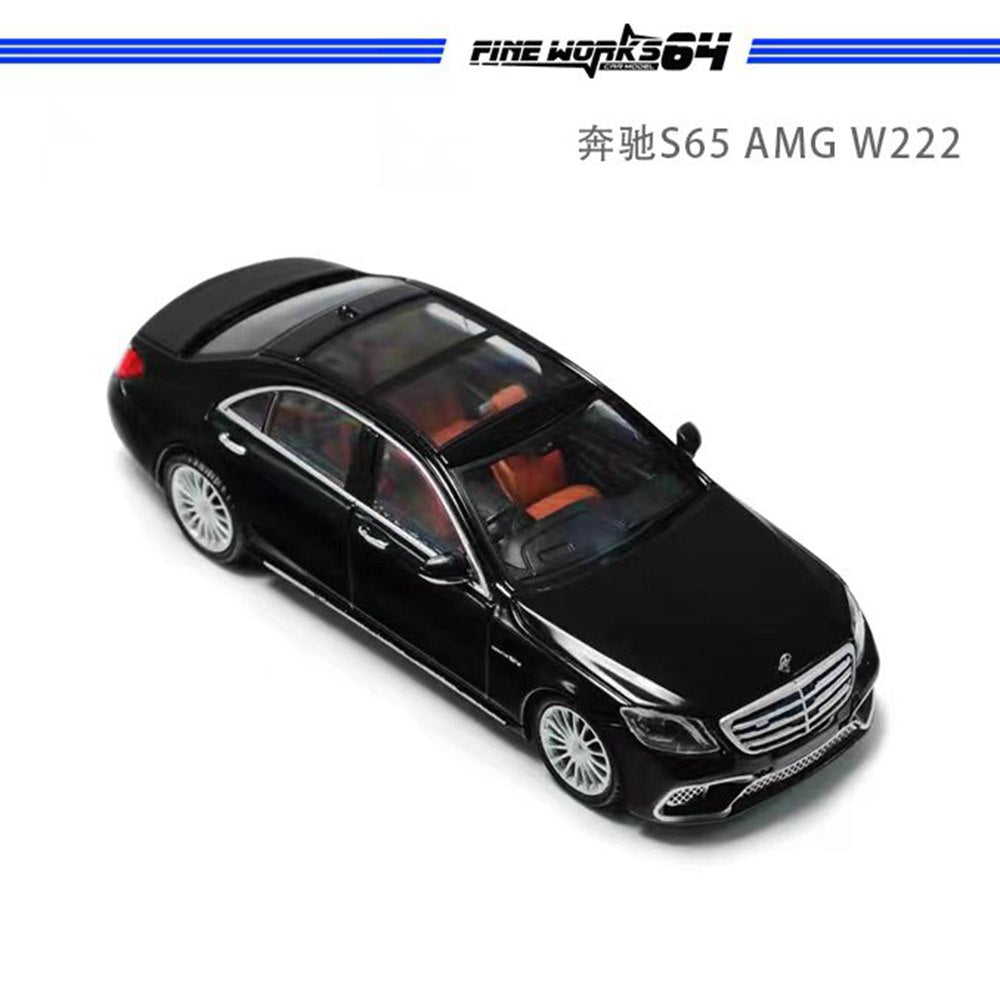 Voiture moulée sous pression Mercedes Benz S65 AMG W222 1:64 Fine Works Jouets Collection Cadeaux Édition limitée