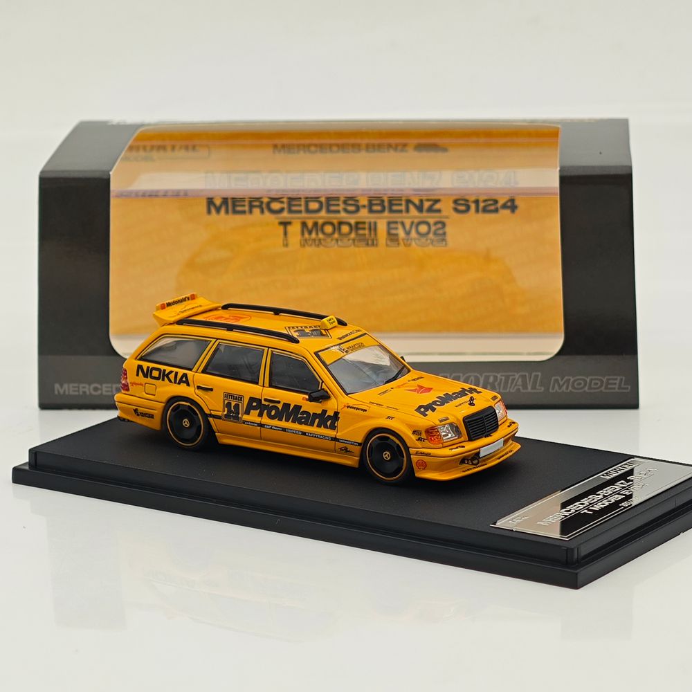 Mortal 1:64 Mercedes-Benz S124 T MODEII EVO2 Wagon Taxi Diecast Toys Car Models Collection Gifts