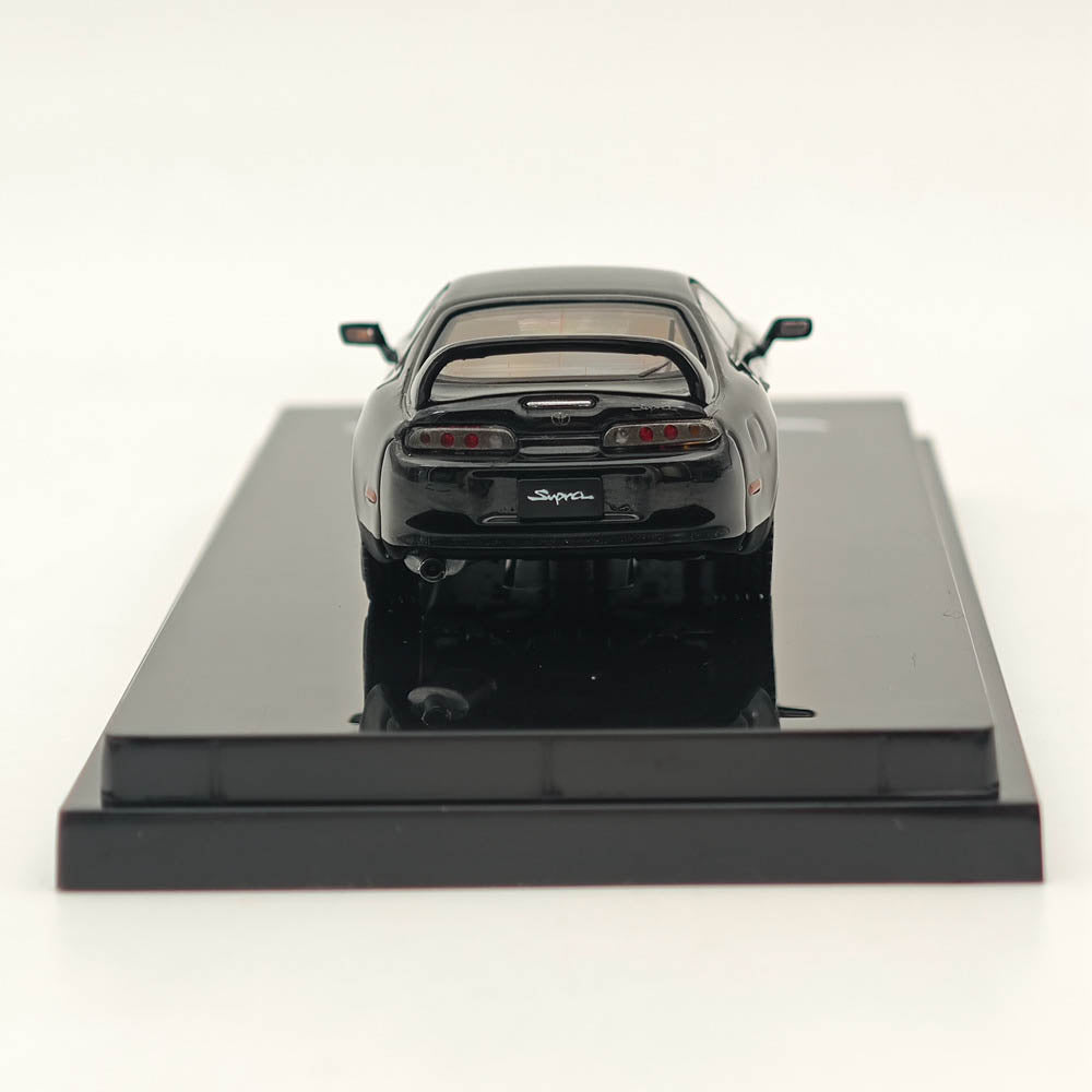 Hobby Japan 1/64 Toyota SUPRA RZ JZA80 avec pièces de spoiler actif Noir HJ642042BK Modèles moulés sous pression Collection de voitures