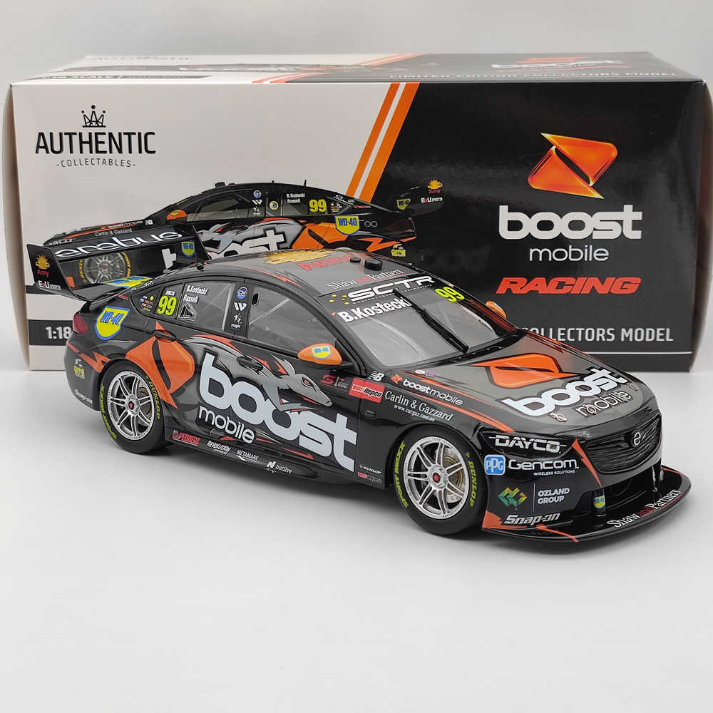 1/18 Authentique Erebus Boost Mobile Racing #99 ZB Commodore 2021 Résine Voiture Jouets Cadeau