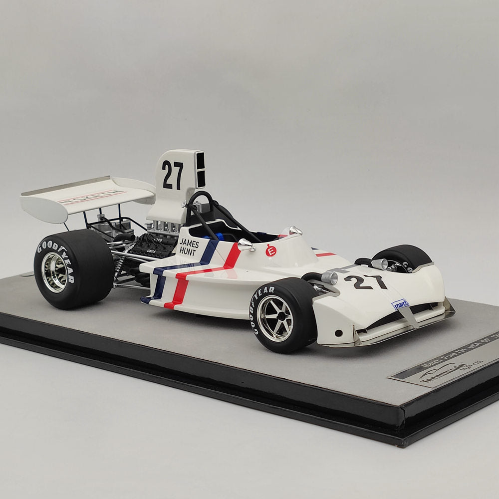 1/18 Tecno March Ford 731 USA GP 1973 #27 James Hunt Ltd 120 pièces Voiture en résine blanche