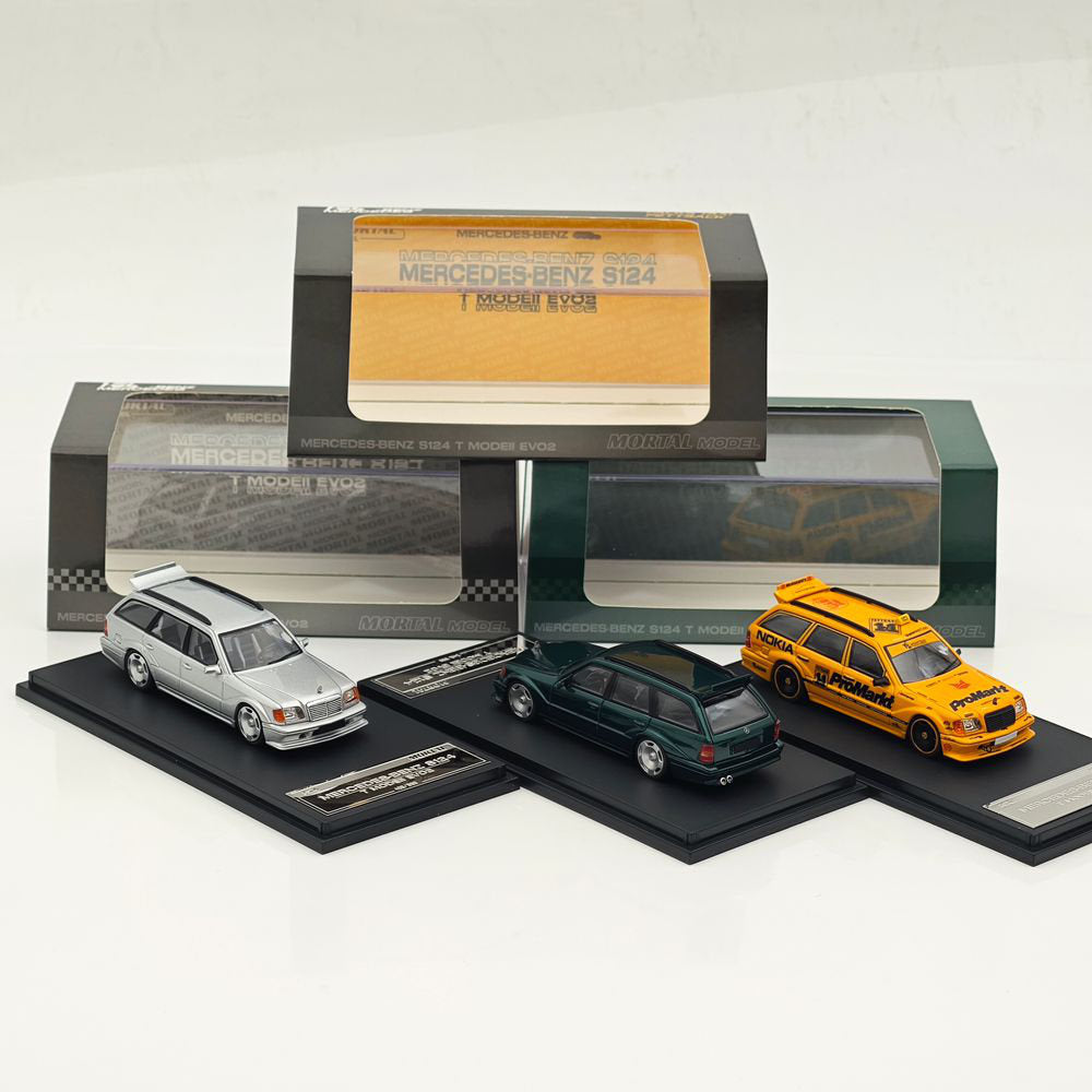 Mortal 1:64 Mercedes-Benz S124 T MODEII EVO2 Wagon Taxi Diecast Toys Car Models Collection Gifts
