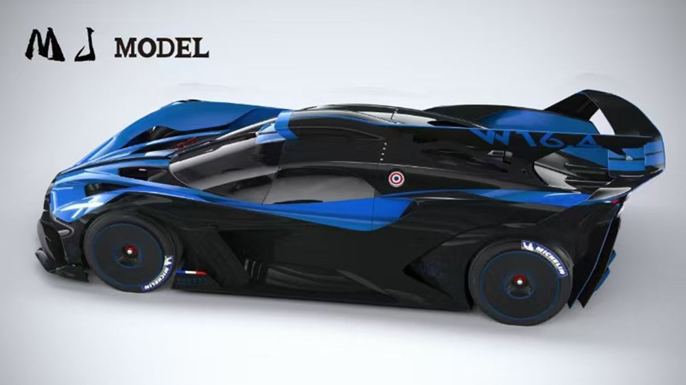 MJ 1/64 Bugatti bolide Carbon Fiber Trim Miniature Diecast Toys Car Models Collection Gifts Limited Edition