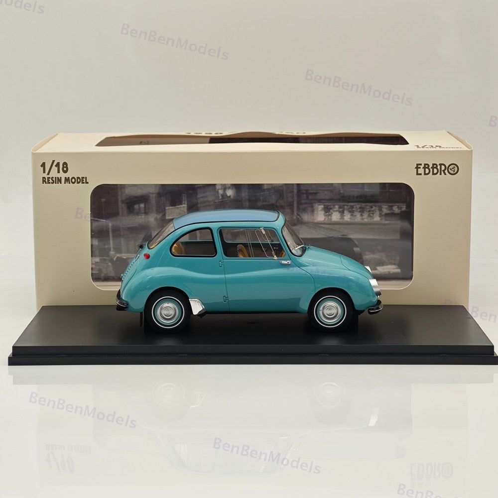 1:18 Ebbro Subaru 360 1958 Mini Beetle Master Blue Resin Model Car Limited