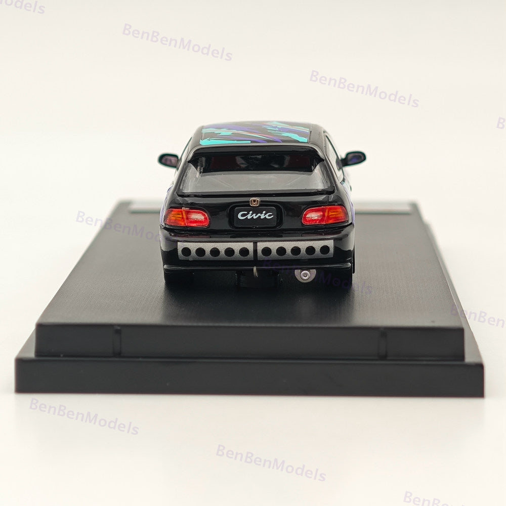 1:64 SW Civic EG6 HKS Limited 499pcs Diecast Models Car Limited Collection Gifts