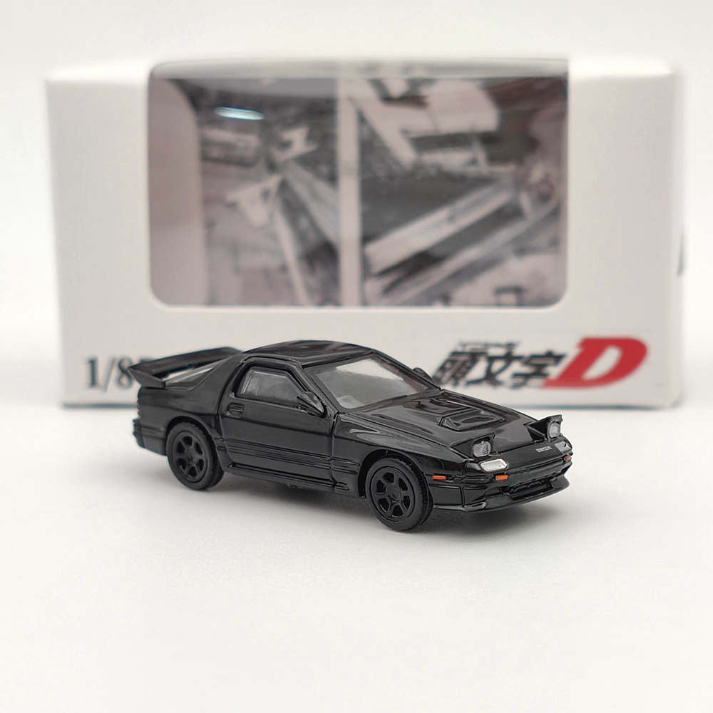 LF 1/87 Mazda Fc3s Initial D Jouets moulés sous pression Modèles de voitures Véhicules miniatures Hobby Cadeaux de collection