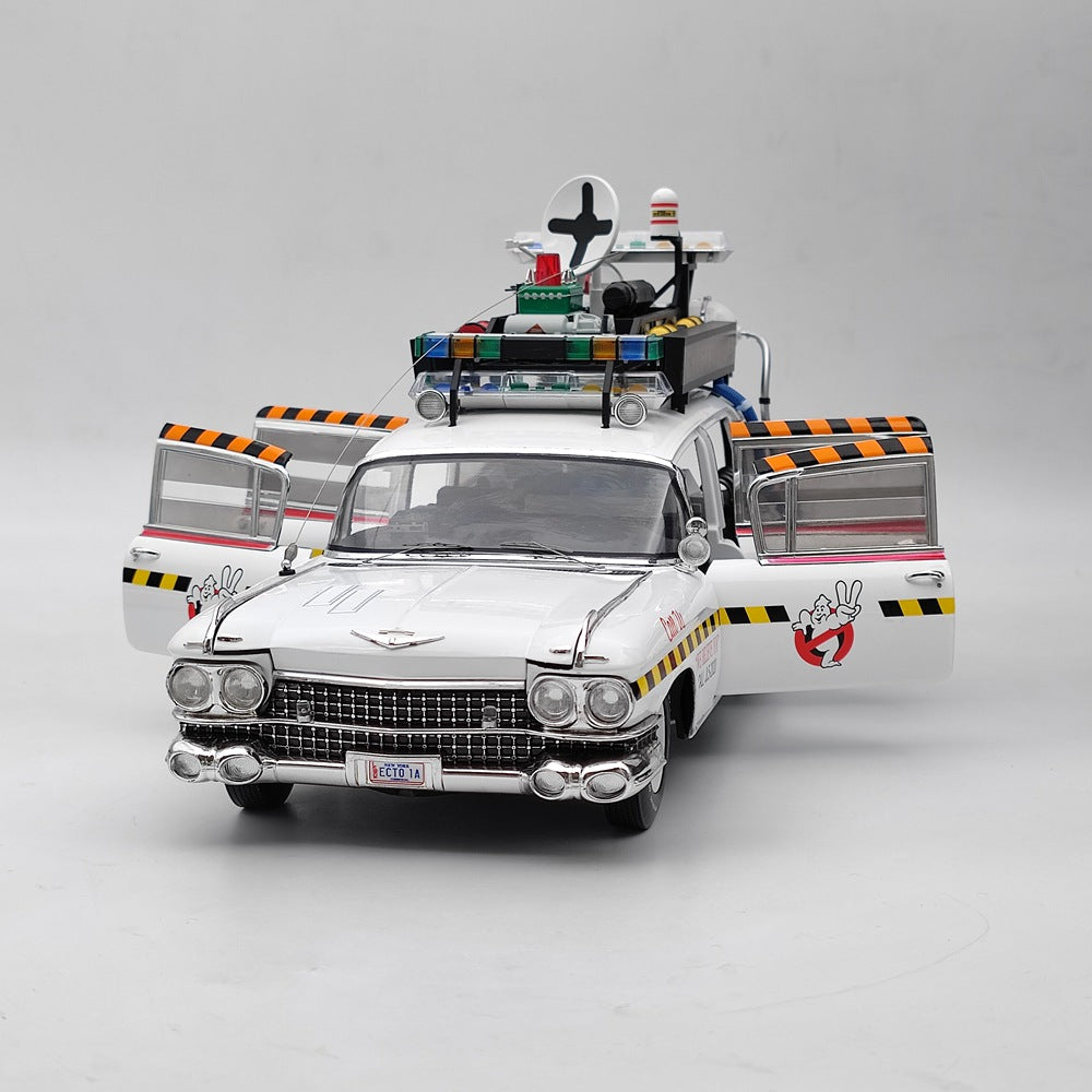 HOT WHEELS 1:18 Cadillac Ghostbusters II ECTO 1A Elite X5470 Diecast Models Toy Car Gifts Collection(Ships from the United States)