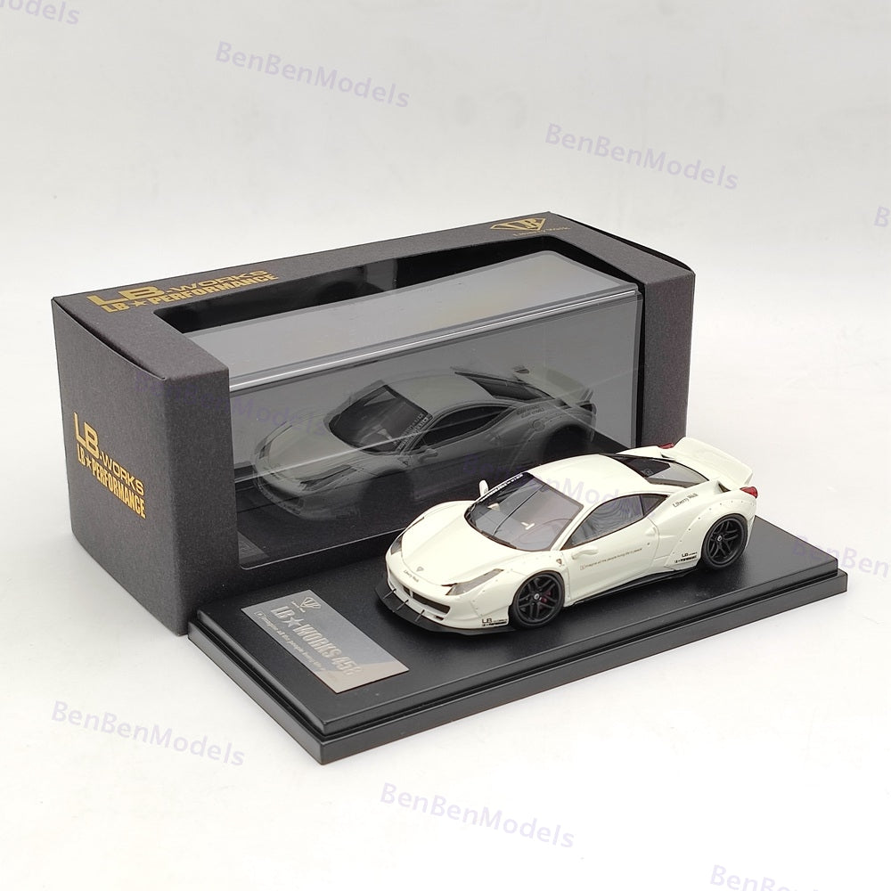 1/43 Hi-Story LB WORKS Ferrari 458 Liberty Walk Performance White Resin Model