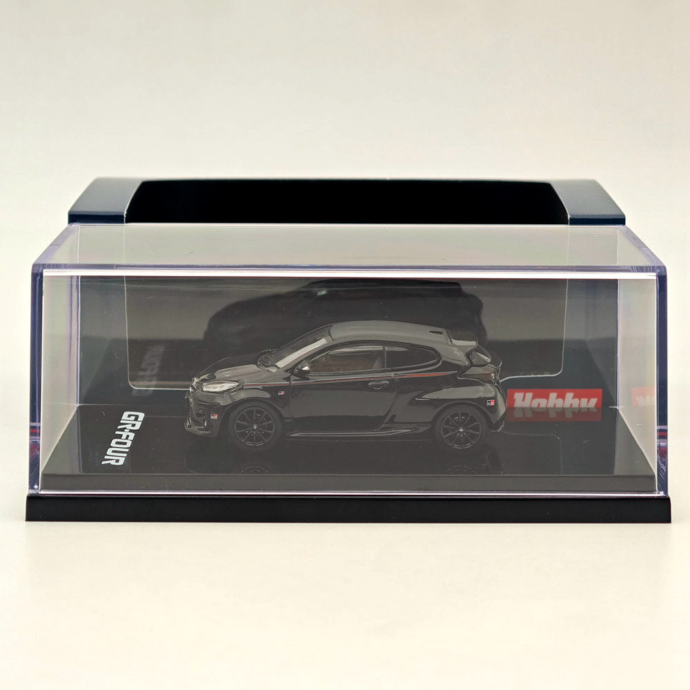 Hobby Japan 1:64 Toyota GR-Four YARIS RZ High performance GR Parts Precious Black Pearl HJ642024GBK Diecast Models Car Collection