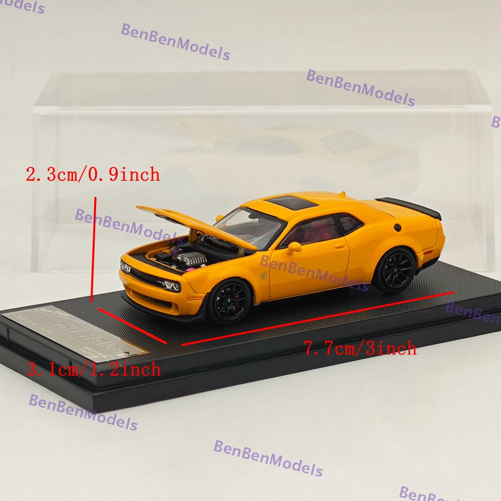 1:64 SH Dodge SRT Hellcat Muscle Sports Yellow Diecast Model Car Limited