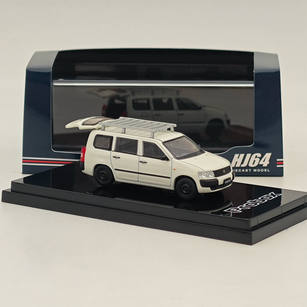 1/64 Hobby Japan Toyota PROBOX Customized ver. with ROOF CARRIER White HJ642062W