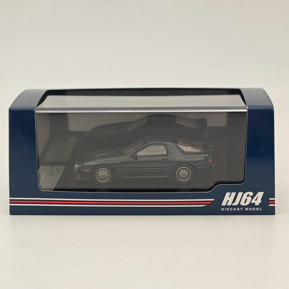 Hobby Japan 1:64 Mazda RX-7 (FC3S) Infini Shade Green HJ641043FGR Modèles moulés sous pression Collection de voitures