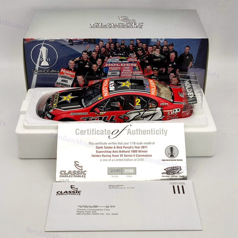 1:18Classic HRT Bathurst winner 2011 Holden VE Commodore Nick Percat & Garth #2